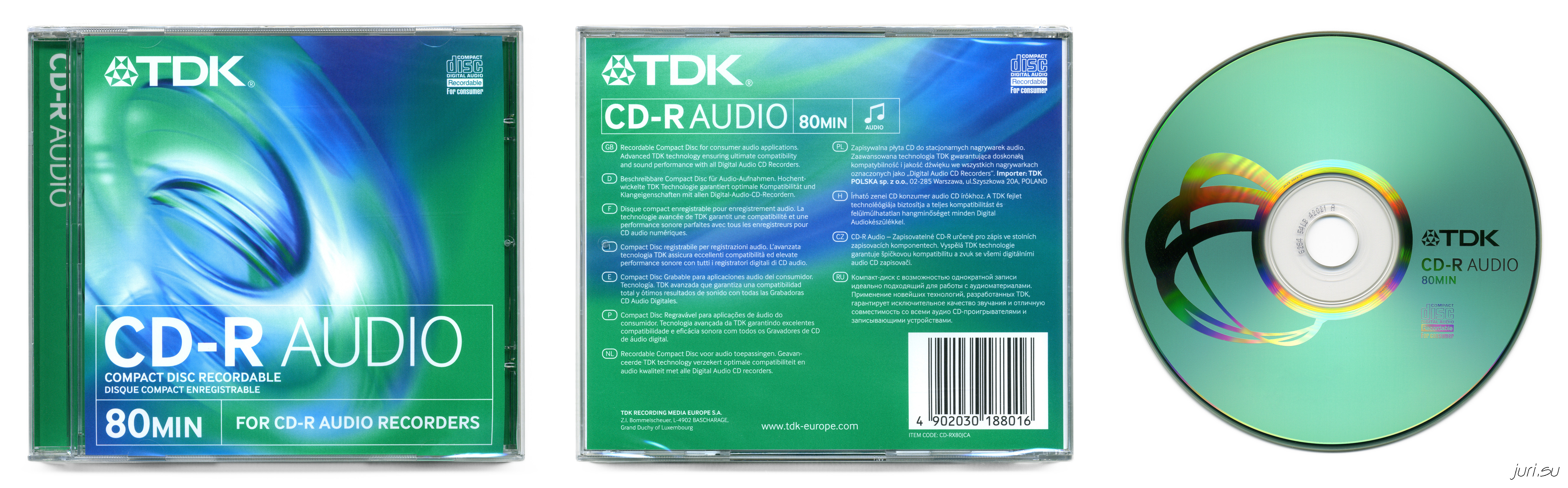 TDK CD RISCRIVIBILE AUDIO 80MIN.TDK CD-RWXG80JCA-D 